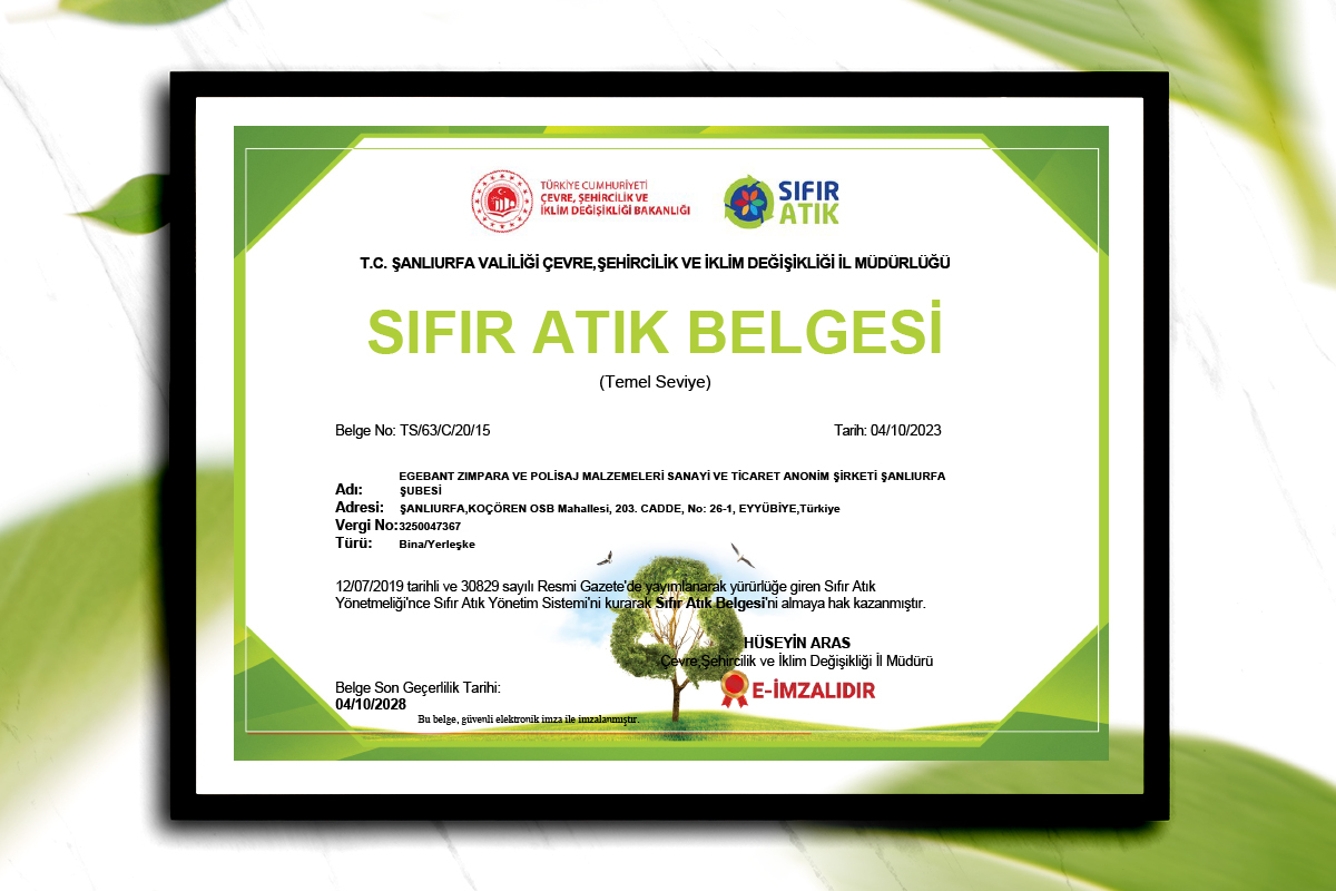 Sıfır Atık Belgesi Almaya Hak Kazandık